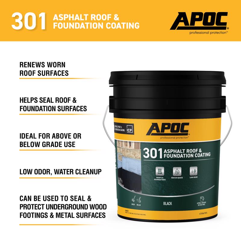 APOC Gloss Black Asphalt Roof And Foundation Coating 5 gal