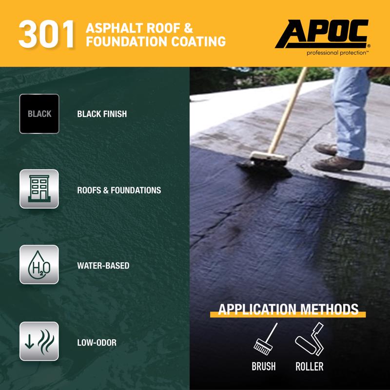 APOC Gloss Black Asphalt Roof And Foundation Coating 5 gal