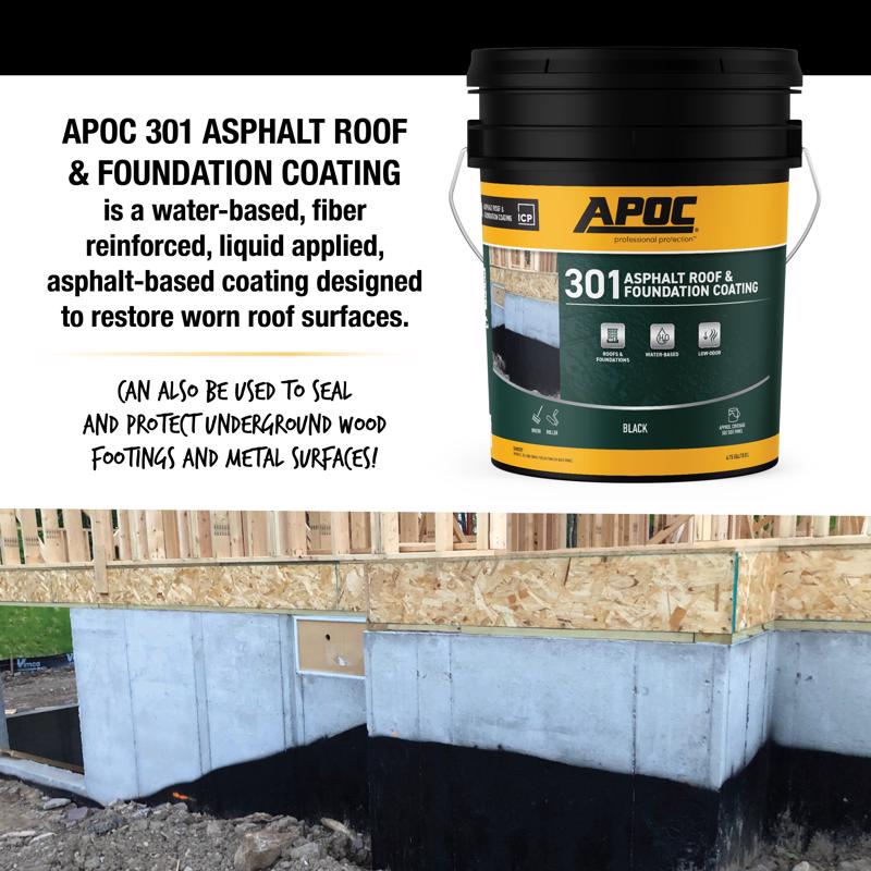 APOC Gloss Black Asphalt Roof And Foundation Coating 5 gal