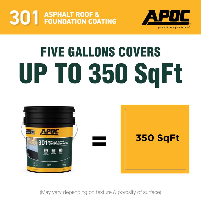 APOC Gloss Black Asphalt Roof And Foundation Coating 5 gal