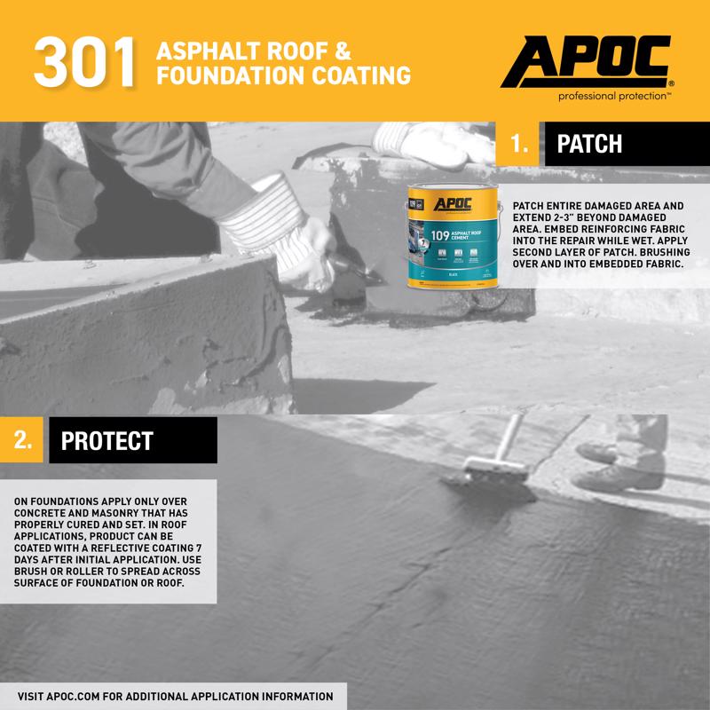 APOC Gloss Black Asphalt Roof And Foundation Coating 5 gal