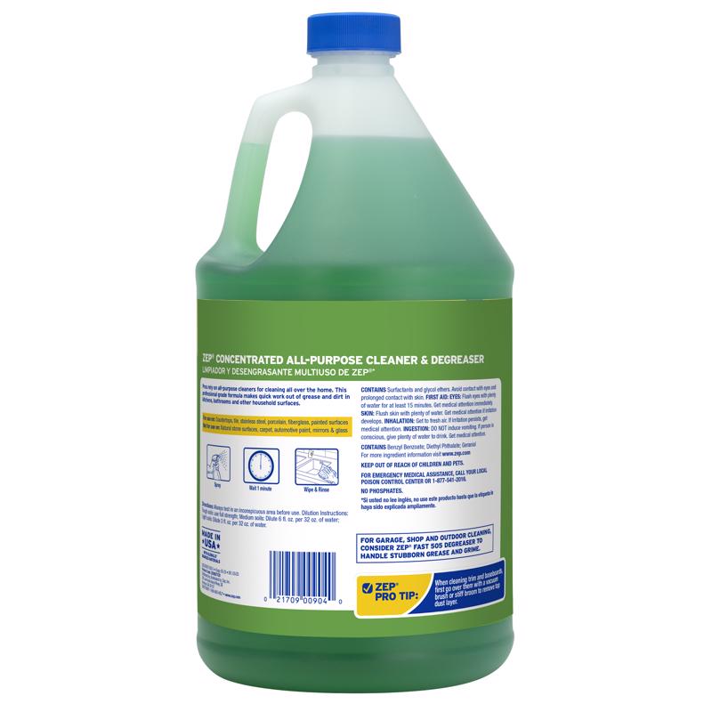 Zep Commercial Fresh Scent Concentrated Cleaner and Degreaser Liquid 128 oz