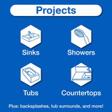 GE Supreme White Supreme Silicone Kitchen and Bath Caulk Sealant 2.8 oz