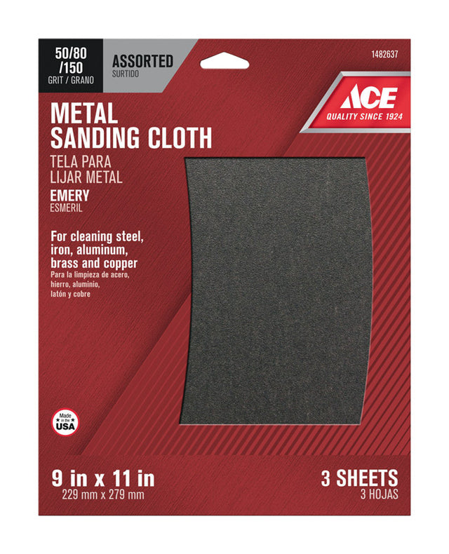 EMERY CLOTH ASST 3PK ACE
