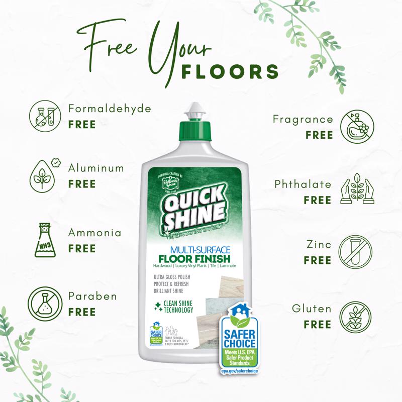 Quick Shine Gloss Floor Finish Liquid 27 oz