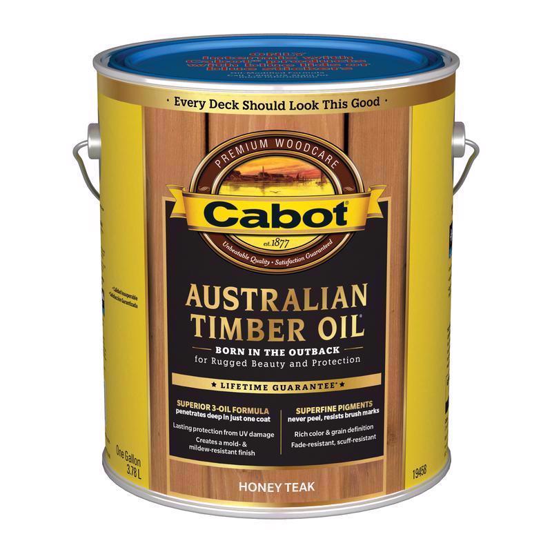 Cabot Australian Timber Oil Low VOC Transparent Honey Teak Oil-Based Australian Timber Oil 1 gal