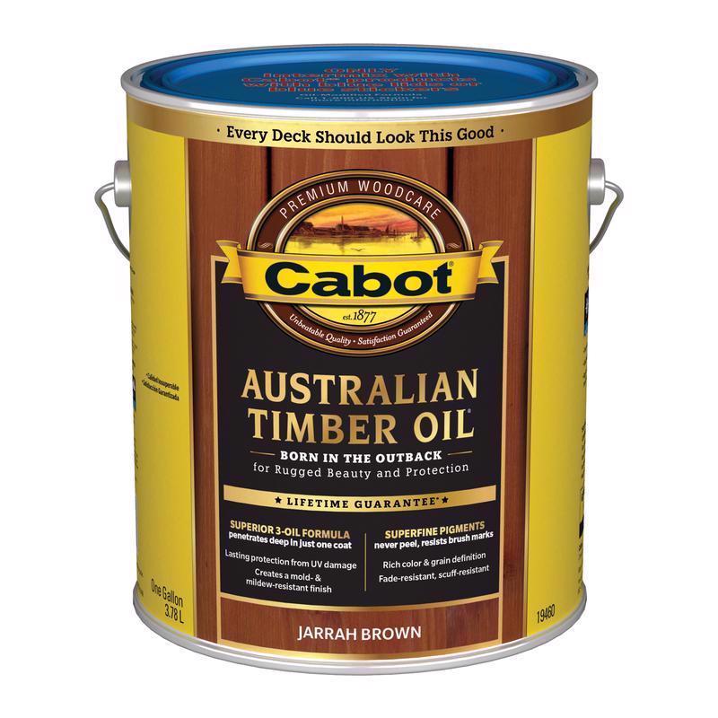 Cabot Australian Timber Oil Low VOC Transparent Jarrah Brown Oil-Based Australian Timber Oil 1 gal