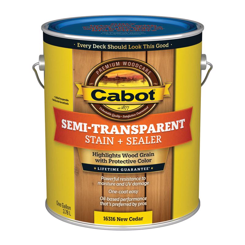 Cabot Semi-Transparent Low VOC Semi-Transparent New Cedar Oil-Based Stain and Sealer 1 gal