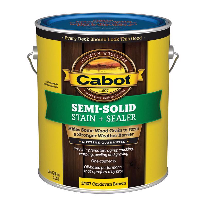 Cabot Semi-Solid Low VOC Semi-Solid Cordovan Brown Oil-Based Deck and Siding Stain 1 gal