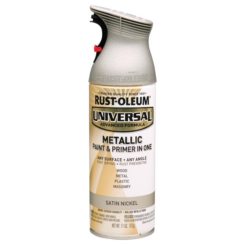 Rust-Oleum Universal Satin Nickel Metallic Spray Paint 11 oz