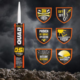 OSI Quad White Elastomeric Polymers Door/Siding/ Window Sealant 10 oz