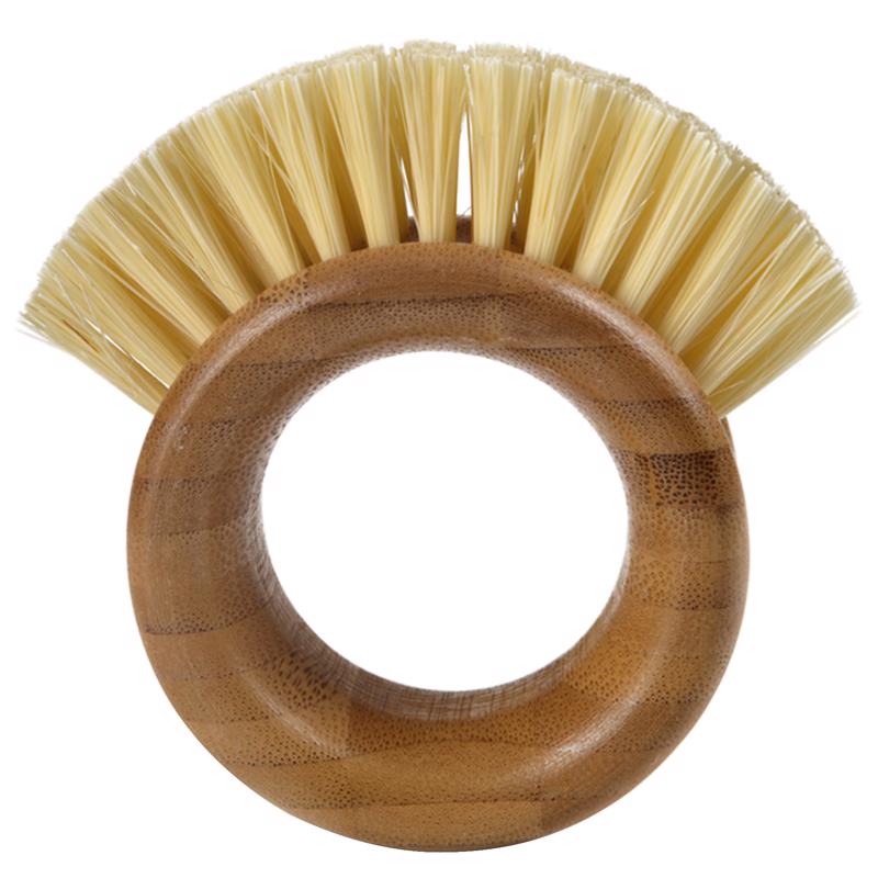 Full Circle The Ring 3.74 in. W Medium Bristle 3.54 in. Bamboo Handle Vegetable Brush