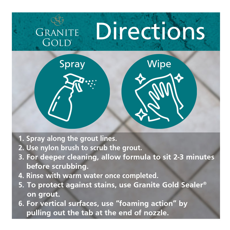 Granite Gold No Scent Grout Cleaner 24 oz Liquid