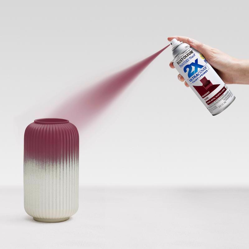 Rust-Oleum Painter's Touch 2X Ultra Cover Gloss Cranberry Paint+Primer Spray Paint 12 oz