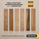 Minwax Wood Finish Semi-Transparent Weathered Oak Oil-Based Penetrating Wood Stain 0.5 pt