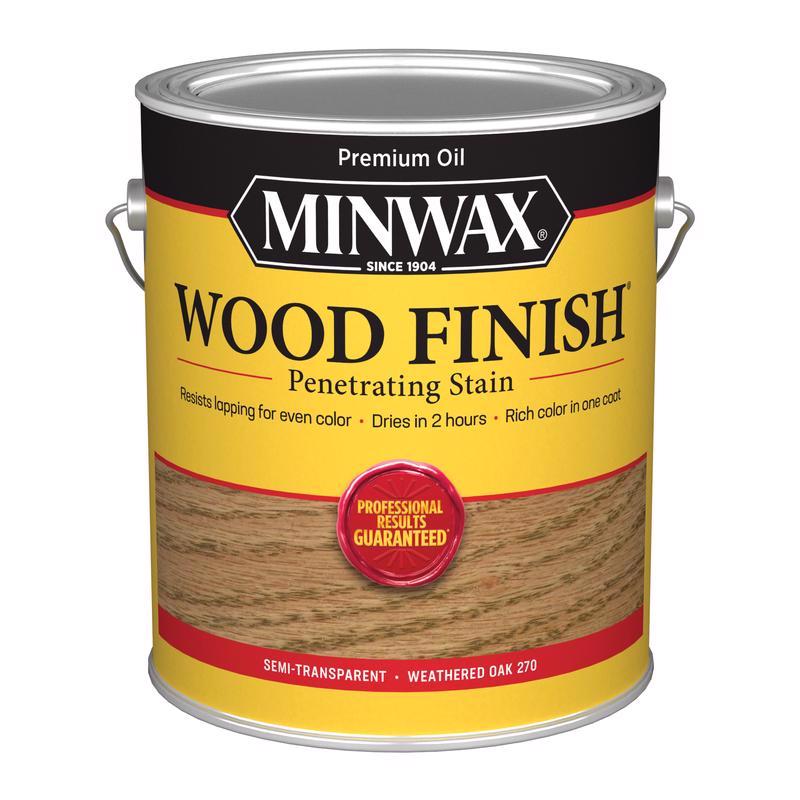 Minwax Wood Finish Semi-Transparent Weathered Oak Oil-Based Penetrating Stain 1 gal