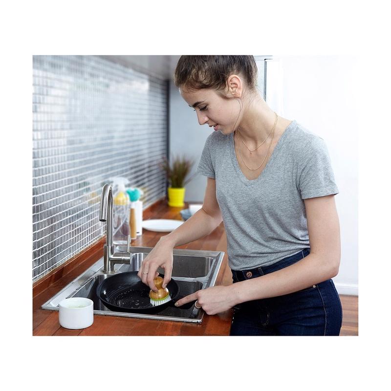 Full Circle Bubble Up 2.36 in. W Medium Bristle Bamboo Handle Dish Brush