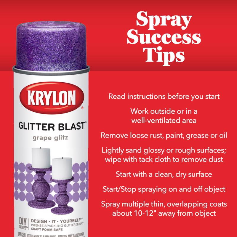 Krylon Glitter Blast Grape Glitz Spray Paint 5.75 oz