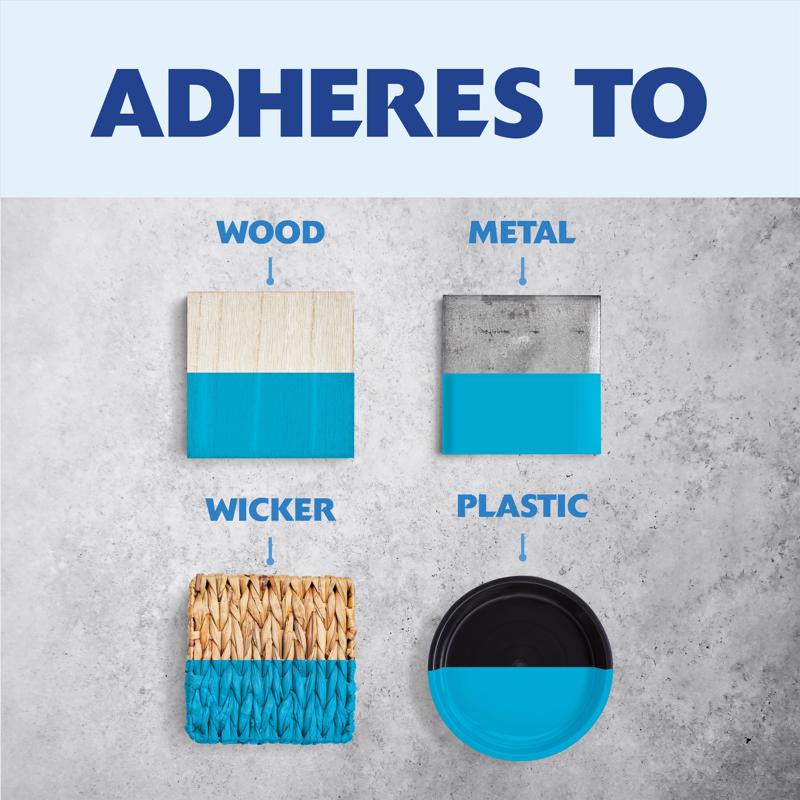 Rust-Oleum Painter's Touch 2X Ultra Cover Satin Oasis Blue Paint+Primer Spray Paint 12 oz