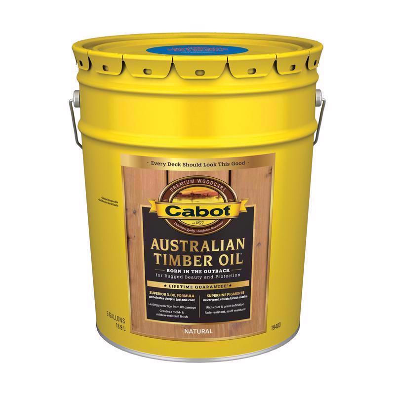 Cabot Australian Timber Oil Low VOC Transparent Natural Oil-Based Australian Timber Oil 5 gal