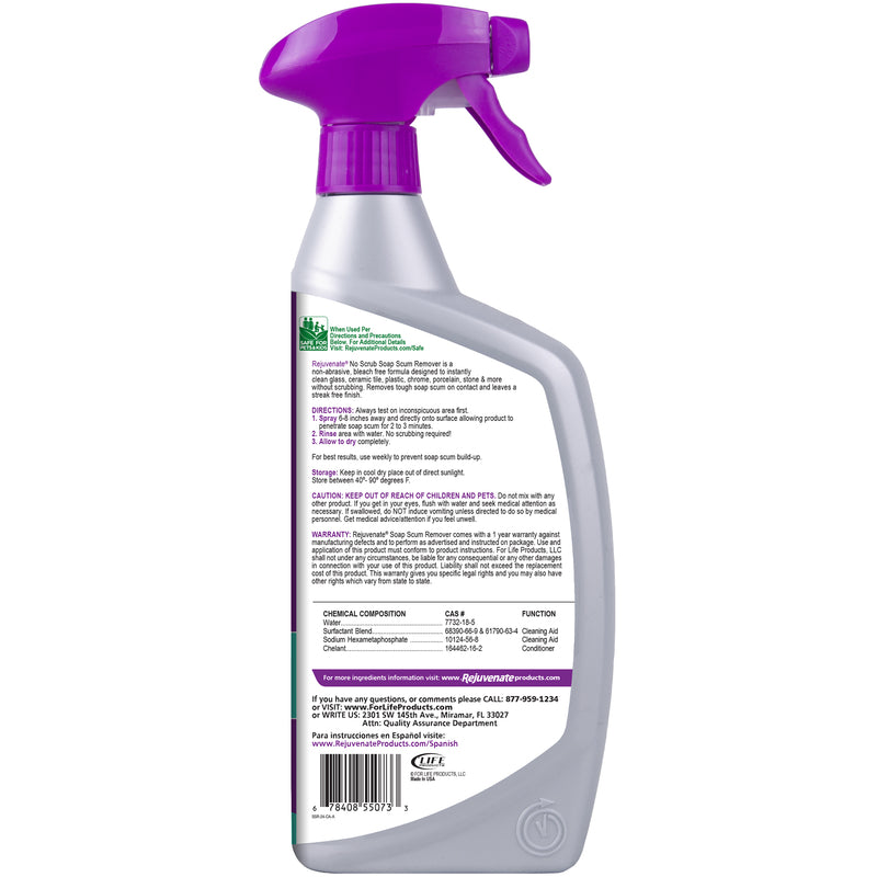 Rejuvenate No Scent Soap Scum Remover 24 oz Liquid