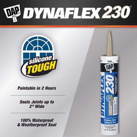 DAP Dynaflex 230 Clay Premium Latex Door/Siding/ Window Sealant 10.1 oz