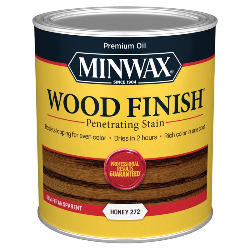 Minwax Wood Finish Semi-Transparent Honey Oil-Based Penetrating Wood Stain 1 qt