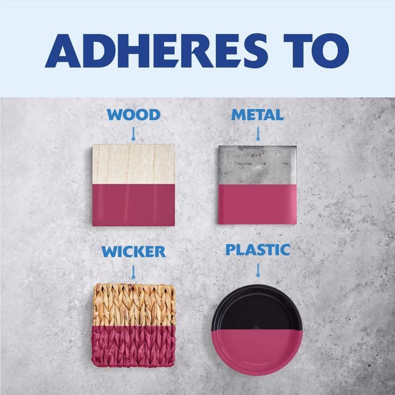 Rust-Oleum Painters Touch 2X Ultra Cover Satin Magenta Paint+Primer Spray Paint 12 oz