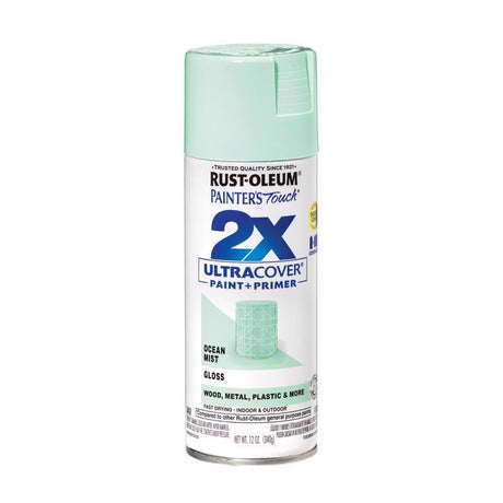 Rust-Oleum Painter's Touch 2X Ultra Cover Gloss Ocean Mist Paint+Primer Spray Paint 12 oz
