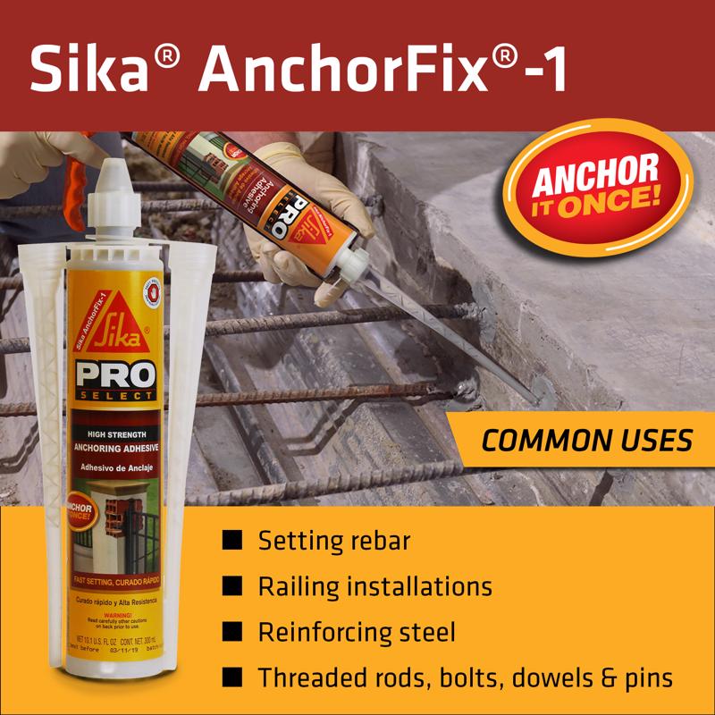 Sika Pro Select High Strength Siliconized Acrylic Compound Anchoring Adhesive 10.1 oz