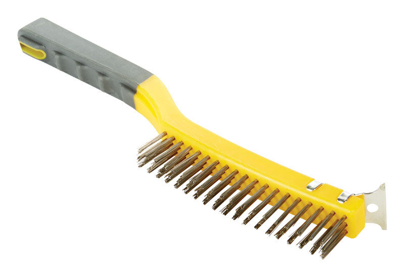 Allway 1 in. W X 13.5 in. L Stainless Steel Wire Brush with Scraper