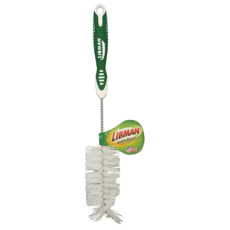 Libman 2 in. W Medium Bristle 6 in. Plastic/Rubber Handle Bottle Brush