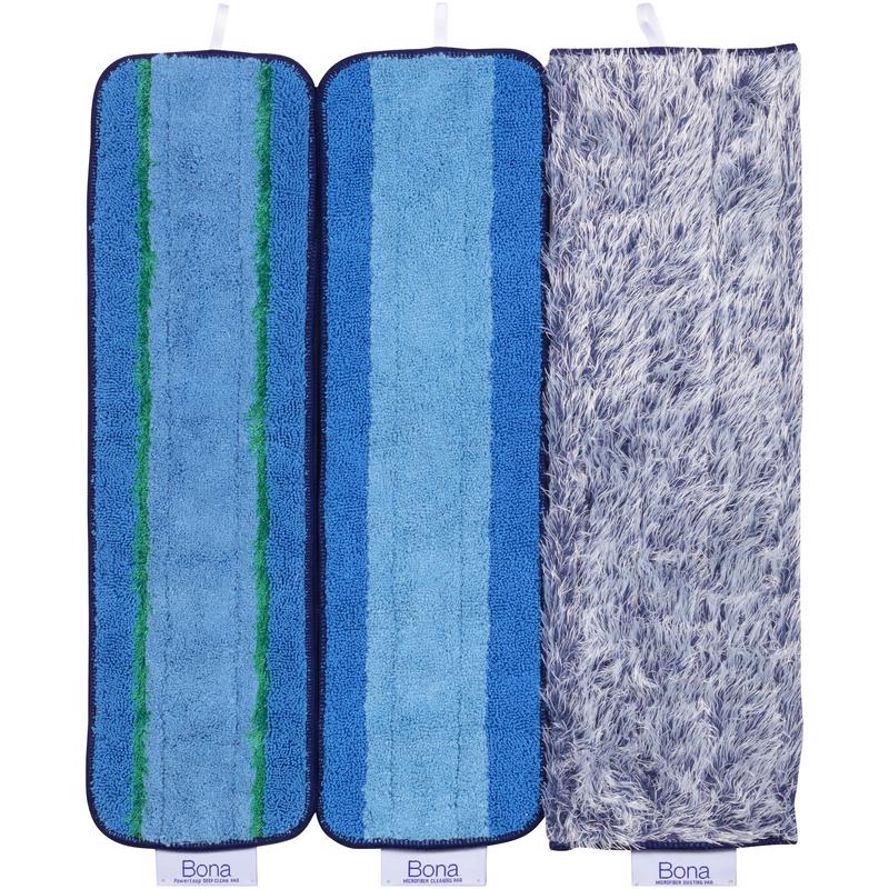 Bona Microplus 15 in. Wet Microfiber Mop Pad 3 pk