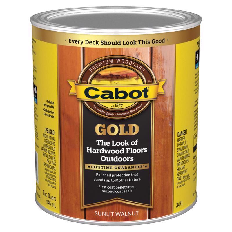 Cabot Gold Satin Sunlit Walnut Deck Varnish 1 qt