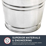 Behrens 10 qt Galvanized Pail Gray