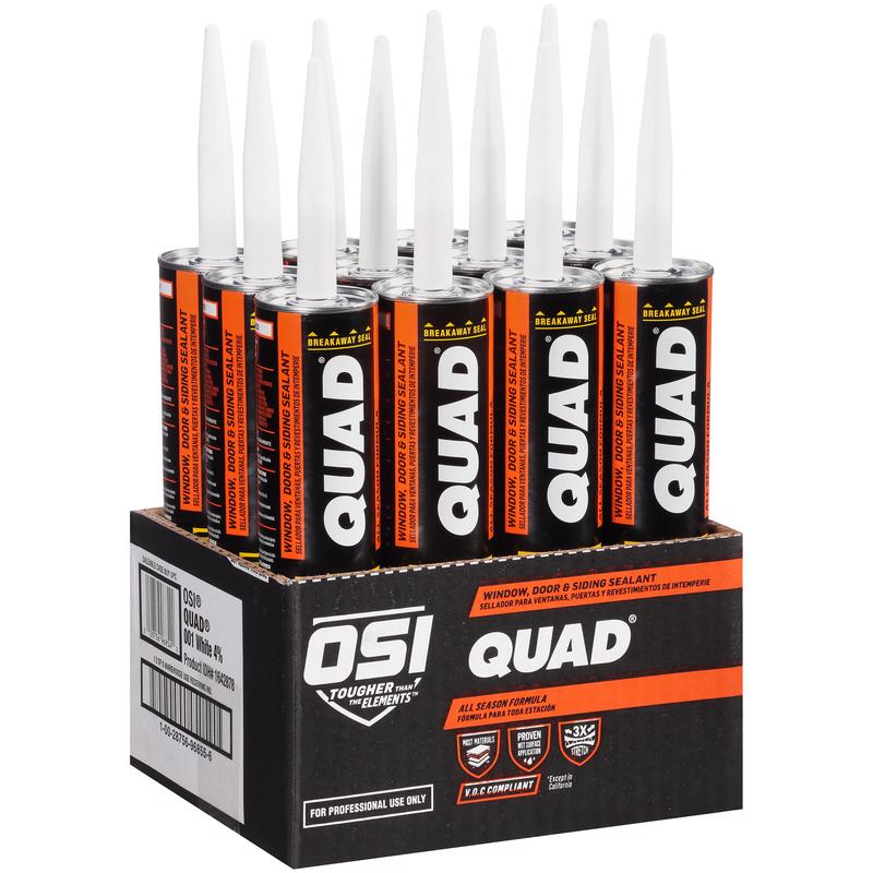 OSI Quad Clay Elastomeric Polymers Door/Siding/ Window Sealant 10 oz