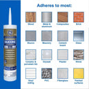 GE Advanced Almond Silicone 2 Window and Door Caulk Sealant 10.1 oz
