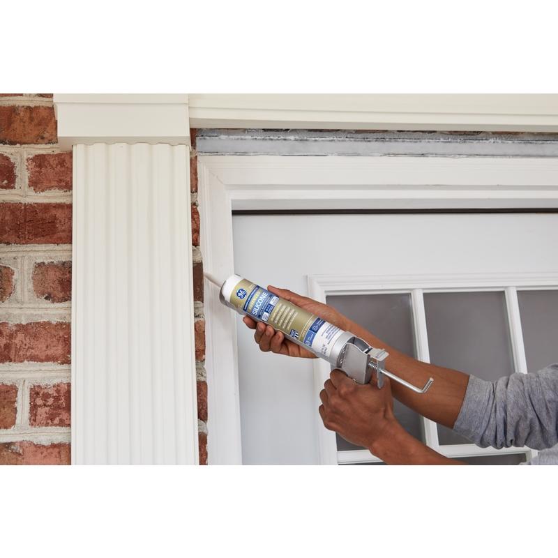 GE Advanced Almond Silicone 2 Window and Door Caulk Sealant 10.1 oz