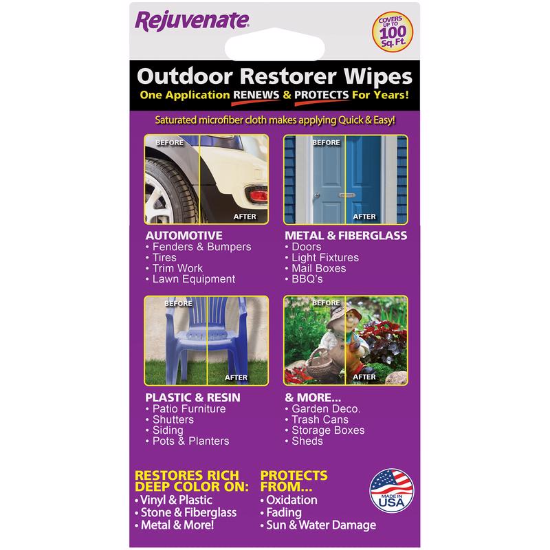 Rejuvenate Microfiber Restorer Wipe 4 in. W X 4 in. L 5 pk