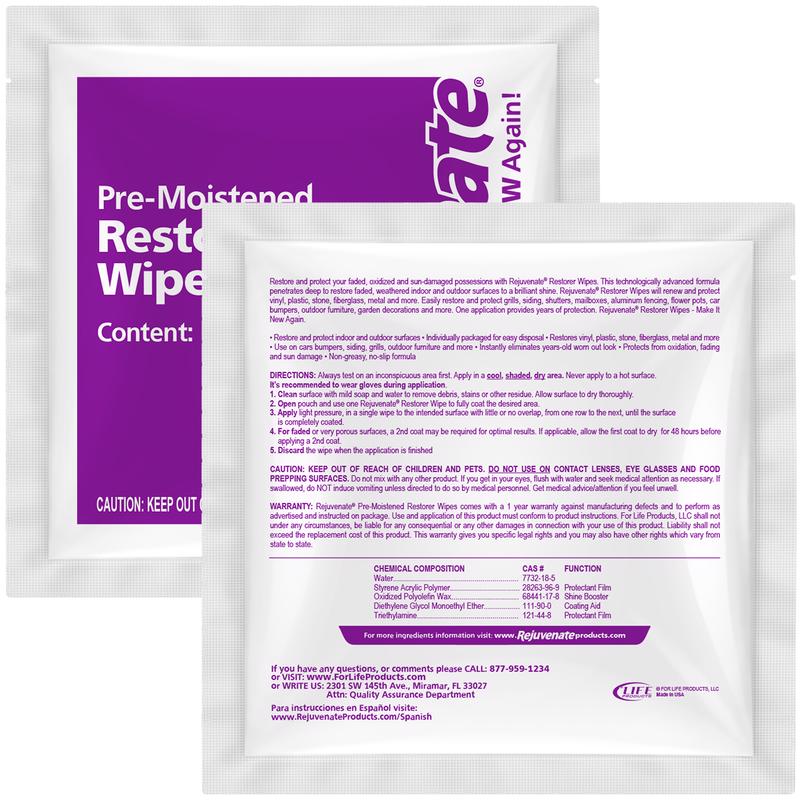 Rejuvenate Microfiber Restorer Wipe 4 in. W X 4 in. L 5 pk