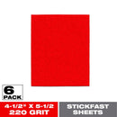 Diablo 5-1/2 in. L X 4-1/2 in. W 220 Grit Aluminum Oxide Sanding Sheet 6 pk