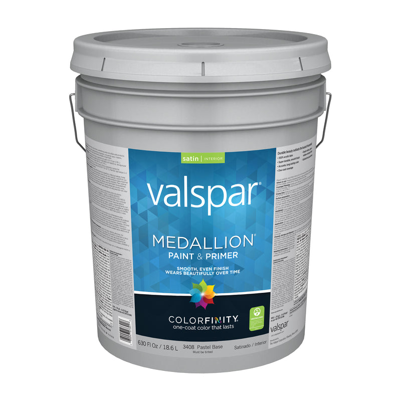 Valspar Medallion Satin Pastel Base Paint and Primer Interior 5 gal