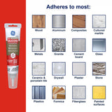 GE Advanced Almond Silicone 2 Kitchen and Bath Caulk Sealant 2.8 oz
