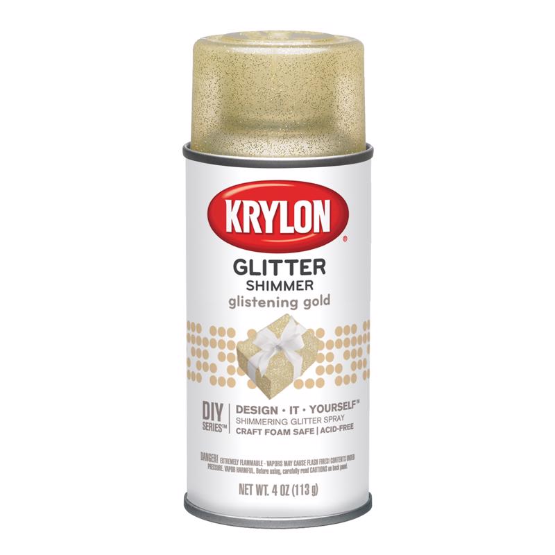 Krylon Glitter Shimmer Glistening Gold Spray Paint 4 oz