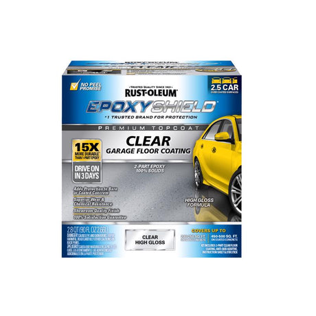 Rust-Oleum 292514 EpoxyShield Premium Floor Coating Kit, Clear