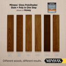 Minwax PolyShades Semi-Transparent Gloss Honey Oil-Based Stain/Polyurethane Finish 0.5 pt