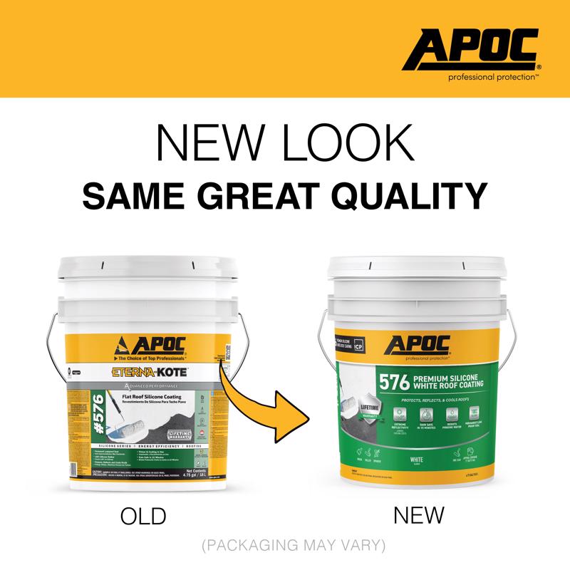 APOC Gloss Bright White Silicone Roof Coating 5 gal