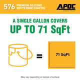 APOC Gloss Bright White Silicone Roof Coating 5 gal