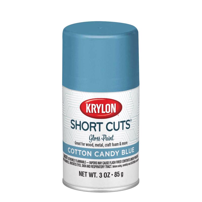 Krylon Short Cuts Gloss Cotton Candy Blue Spray Paint 3 oz