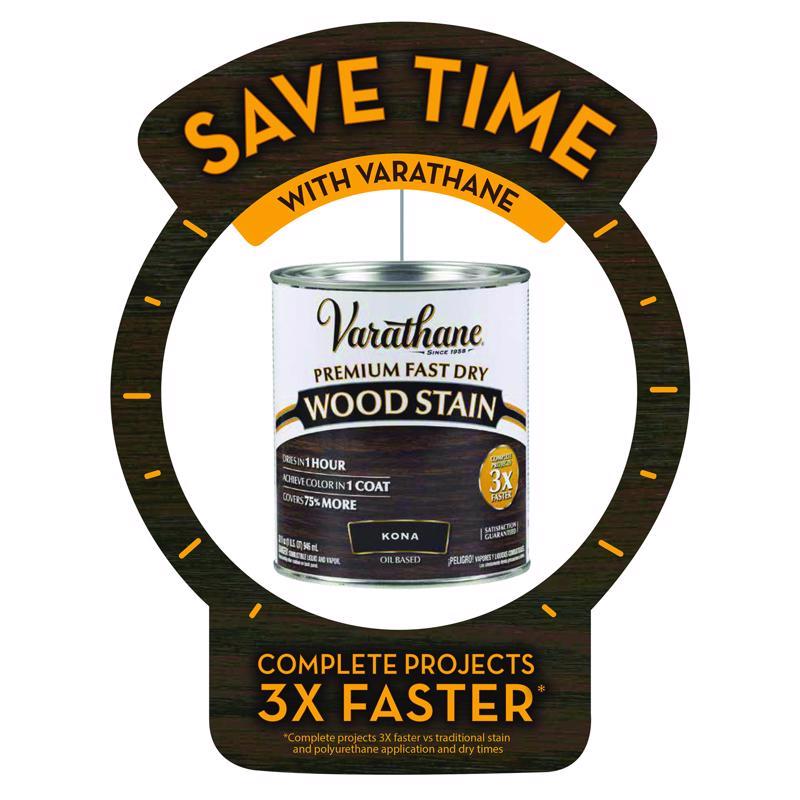 Varathane Semi-Transparent Spring Oak Oil-Based Urethane Modified Alkyd Fast Dry Wood Stain 1 qt
